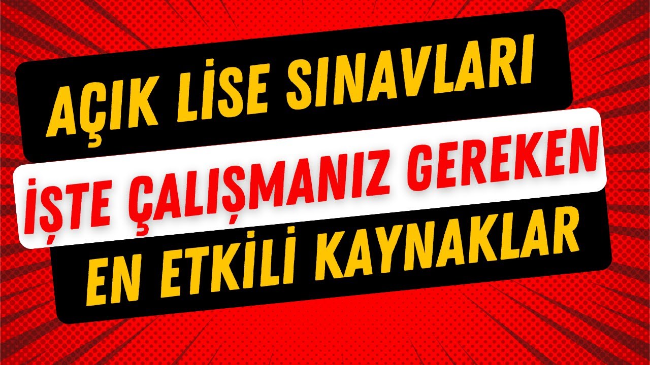 Açık Lise Derslerine Nasıl Çalışılır? Aralık Sınavı Yolda