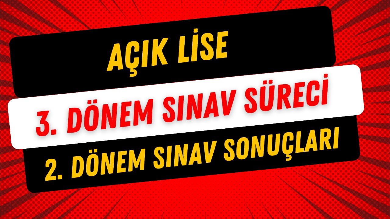 Açık Lise 2. Dönem Sonuçları 21 Nisan'da Açıklanacak