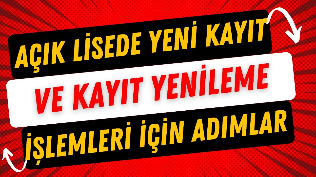 Açık Lise Yeni Kayıt ve Kayıt Yenileme Dönemi Yaklaşıyor