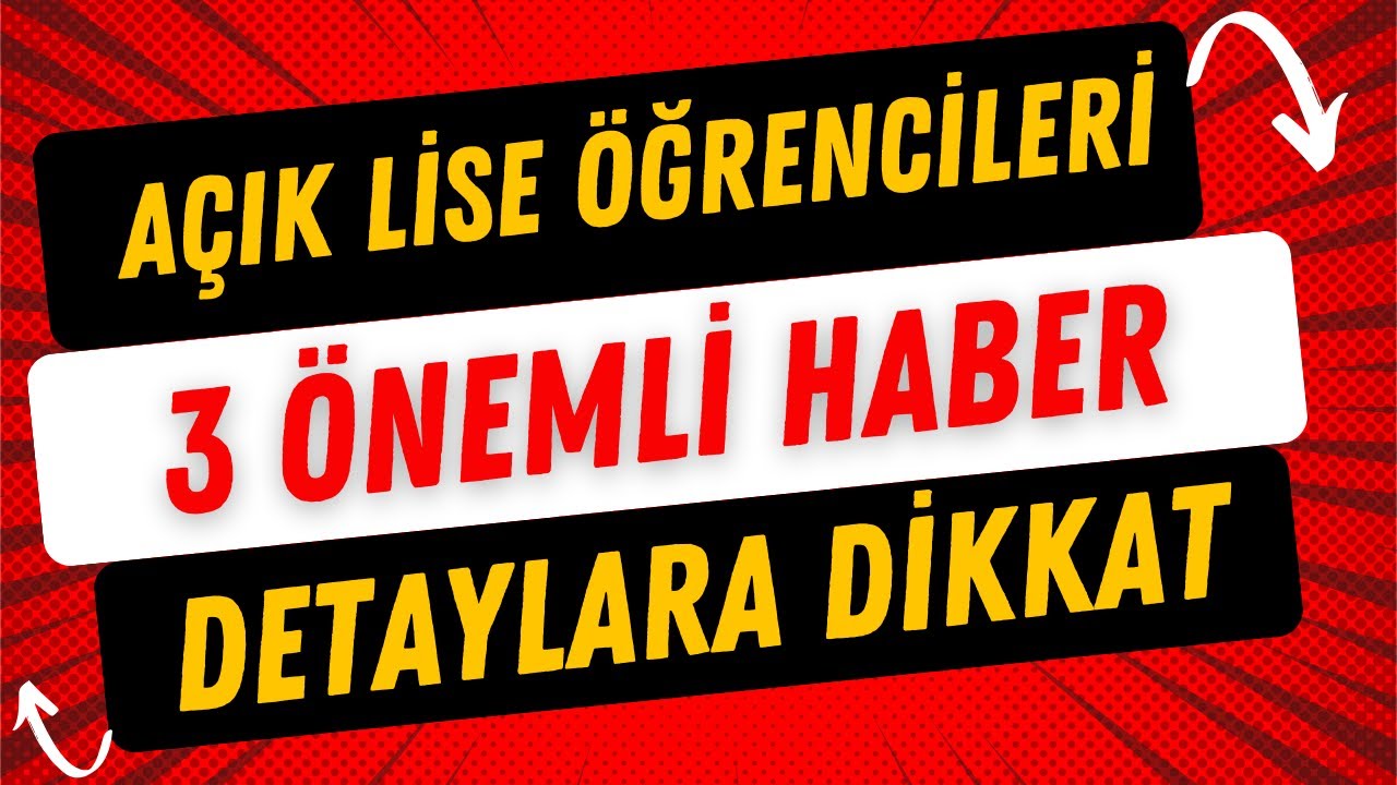 Açık Lise Kayıtları 14 Ekim'de Yeniden Açılacak